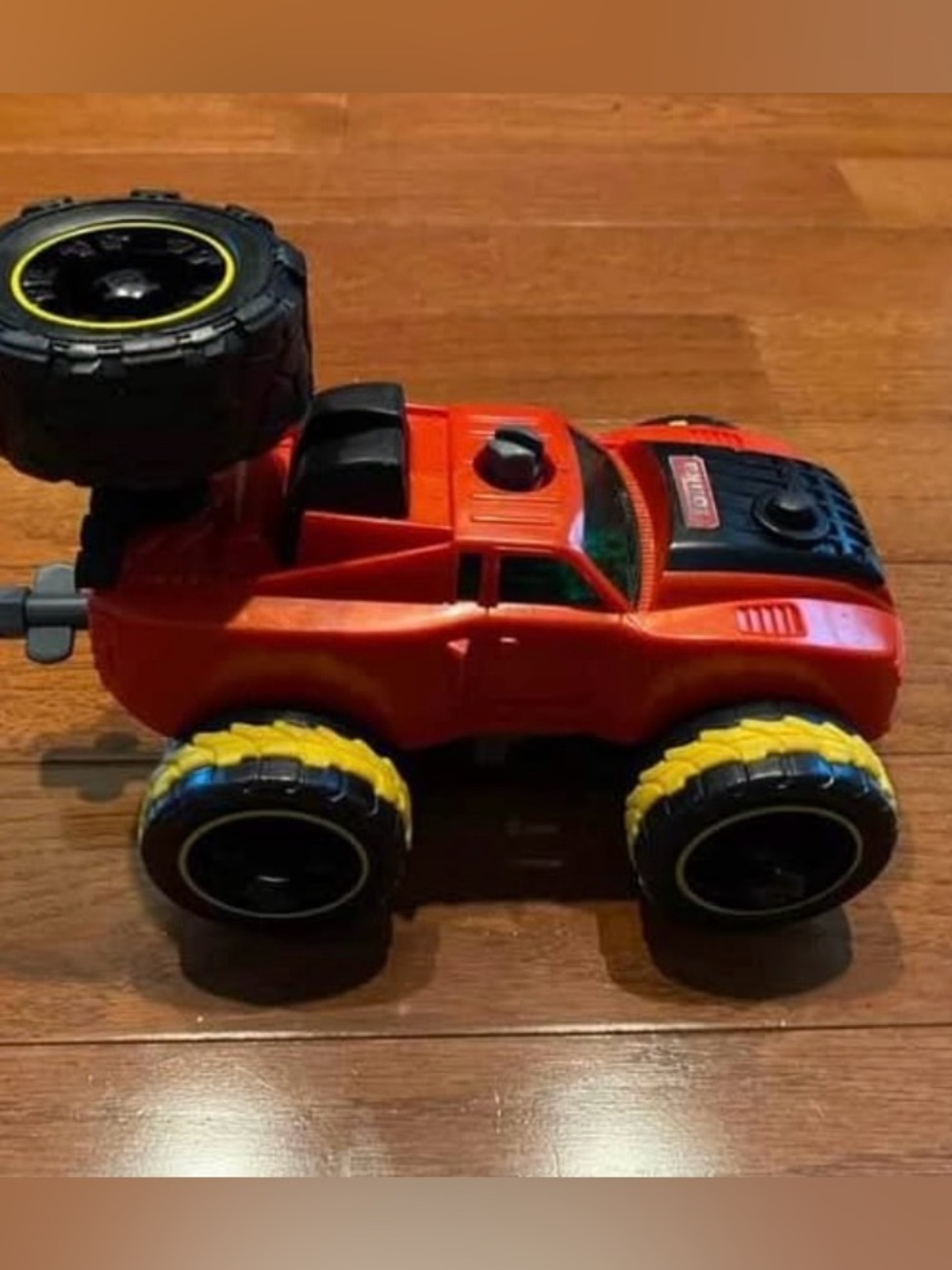 Tonka Wind Up Truck with Yellow-Accented Wheels